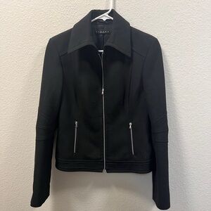 Sisley Black Blazer Jacket Full Zip Women’s Size 42 IT 6 USA